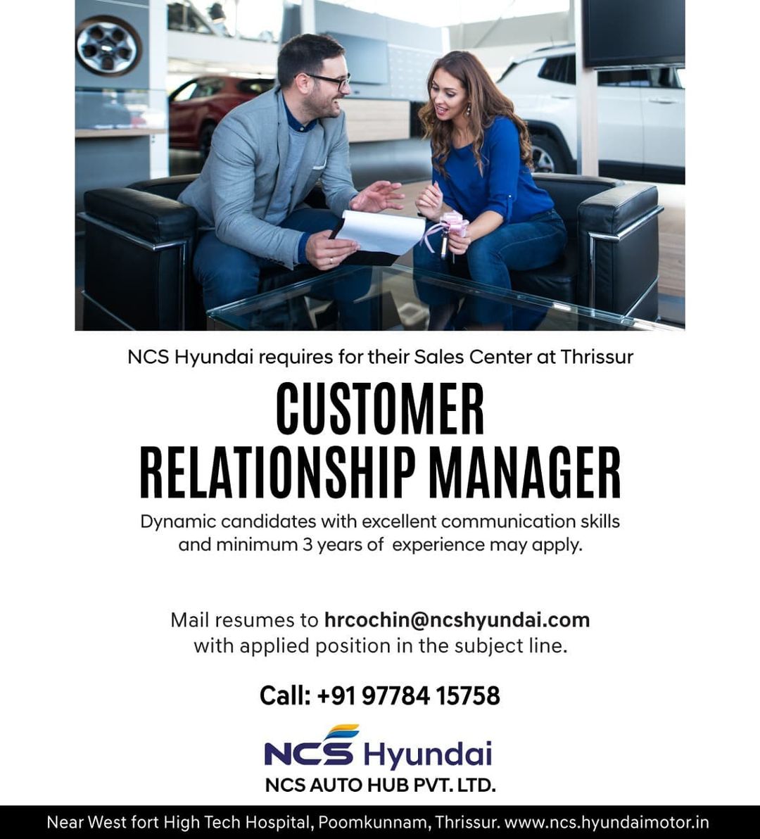 CUSTOMER RELATION MANAGER NCS HYUNDAI